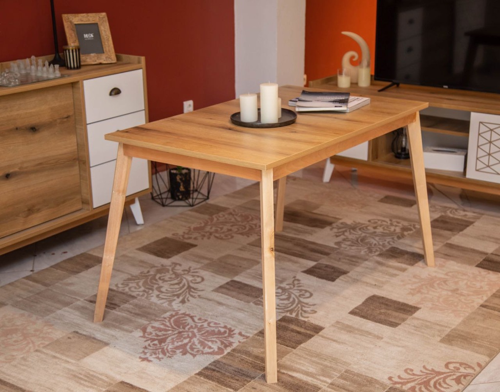 Table Mobilia 120 cm x 75 cm marron