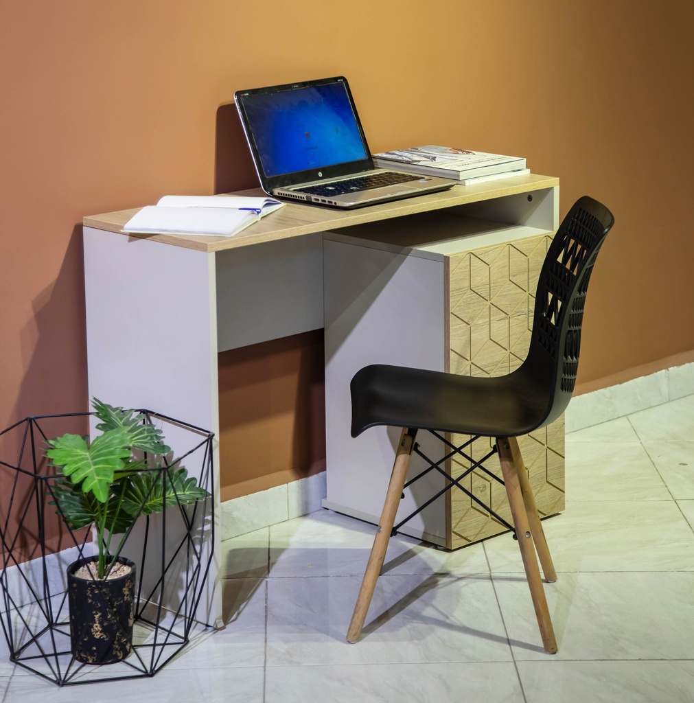 [BURYANO-Simple-Marron] Bureau scandinave 100 cm Yano (marron, Simple)