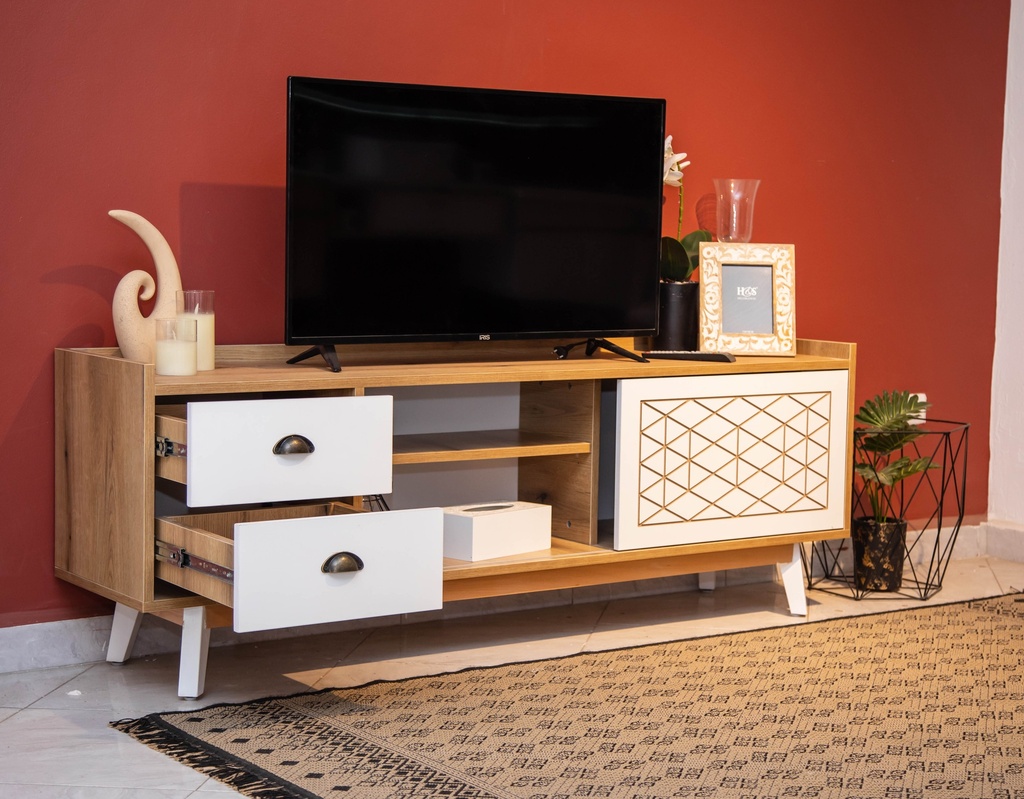 [MTV-LILYA-Blanc] Meuble TV 170 cm Lylia (blanc)