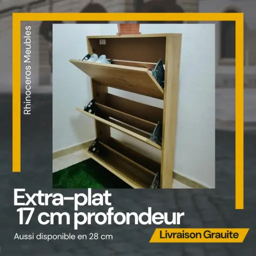 Meuble a chaussures SLIM 3 portes Mini Dauphin 